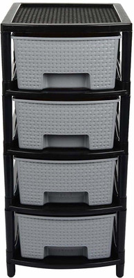 AVAIKSA 4 Compartments Plastic Utensil(Grey)