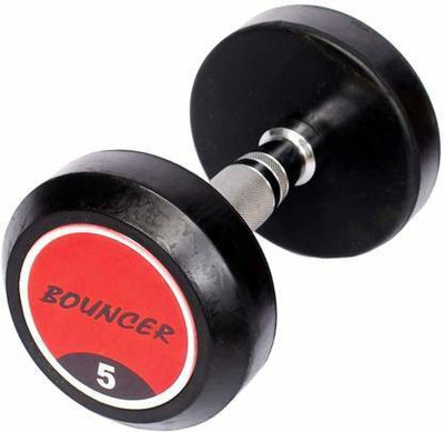 srishti enterprises Rubber Professional Bouncer Dumbbells (1 Pair) Fixed Weight Dumbbell (2.5 kg* 2) Fixed Weight Dumbbell(2.5 kg)