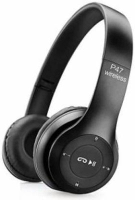 ZEPAD P47 Wireless Headphone Bluetooth with Mic Bluetooth Gaming Headset(Black, On the Ear)