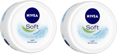 NIVEA Soft Light Moisturizer Cream 300 ml Each(600 ml)