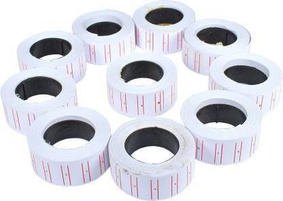 greengrow rice Labels Paper Tag MRP Mark Sticker for MX-5500 Price Gun 10 Rolls Price Labels Paper Tag Mark Sticker Paper Label (White, Red) Self Paper Label(White)