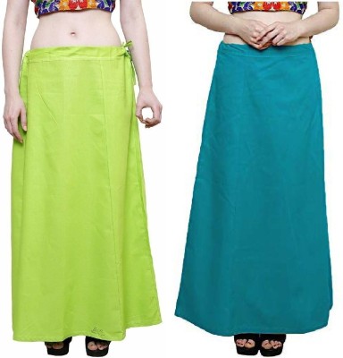 NewBELL P2_Green_Dark Firozi Pure Cotton Petticoat(Free)