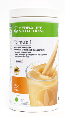 HERBALIFE Formula 1 Nutritional Shake Mix -Orange Cream Flavor Plant-Based Protein(500 g, Orange Cream)