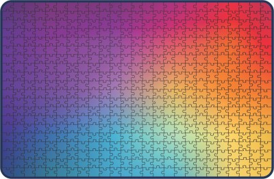 Webby Multicolor Gradient Wooden Jigsaw Puzzle, 500 pieces(500 Pieces)