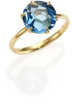 KUNDLI GEMS Stone Topaz Gold Plated Ring