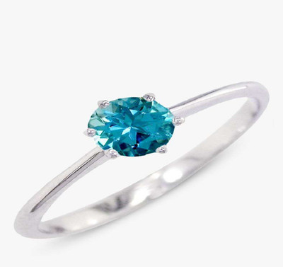 KUNDLI GEMS Stone Topaz Silver Plated Ring
