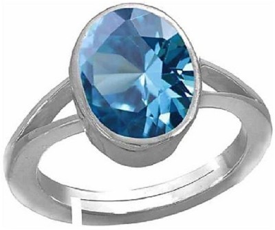 Jaipur Gemstone Topaz Ring Natural stone Topaz Original Effective Unheated & Untreated stone Lab Certified for unisex Stone Topaz Silver Plated Ring