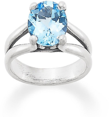 RATAN BAZAAR Stone Topaz Silver Plated Ring