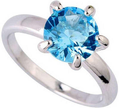 KUNDLI GEMS Stone Topaz Silver Plated Ring