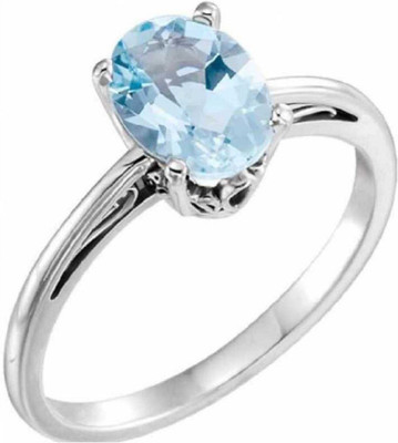KUNDLI GEMS Stone Topaz Silver Plated Ring