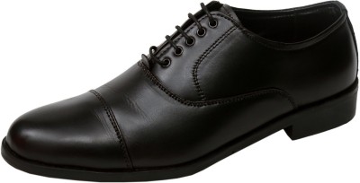 XY Hugo 599 black oxford formal leather shoes for men Lace Up For Men(Black)