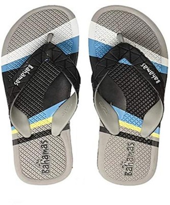 BAHAMAS Men Flip Flops(Grey, Black , 9)