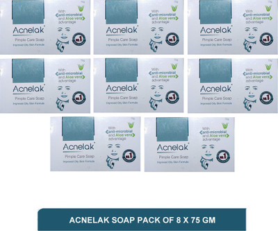 Acnelak pimple care soap - pimples remove soap(pack of 8)75g(8 x 75 g)
