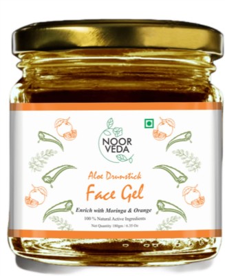 Noorveda Aloevera Drumstick Face Gel With Drumstick, Mosambi (180 Gms) Men & Women(180 g)