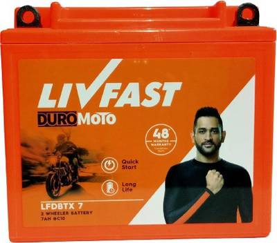 Livfast Bike battery 7 Ah Battery for Bike