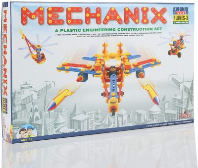 MECHANIX Planes 3, 15 models Educational, STEM Learning, Building and Construction Toy, Age 3-8 Boys and Girls(Multicolor)