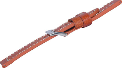 Exor F TAN Colour With CUT EDGE finish of 24 mm Genuine Leather Watch Strap(Tan)