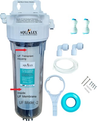AQUALEX Pokar RO, 10-inch UF Membrane Hollow Fiber 0.001 micron( Model - 2), With Housing 9 item Set,, Suitable for RO & Municipal ( River) Water Direct Purifictaion Solid Filter Cartridge(0.001, Pack of 12)