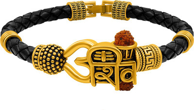 NAKABH Leather Gold-plated Bracelet