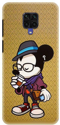 NDCOM Back Cover for POCO M2 Pro Mickey Mouse With Cool Outfit Printed(Multicolor, Hard Case, Pack of: 1)