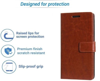 Fresca Flip Cover for Samsung Galaxy J4 2018(Brown, Dual Protection, Pack of: 1)