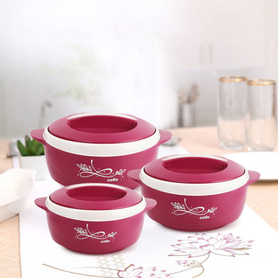 74% OFF on cello Sapphire Pack of 3 Thermoware Casserole Set(500 ml, 1000 ml, 1500 ml) 74% OFF on cello Sapphire Pack of 3 Thermoware Casserole Set(500 ml, 1000 ml, 1500 ml)
