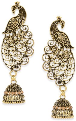 Aadiyatri Aadiyatri Peacock inspired Jhumki Earring for women & Girls Alloy Jhumki Earring
