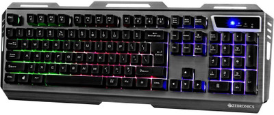 ZEBRONICS ZEB-TRANSFORMER-K Wired USB Gaming Keyboard(Black)