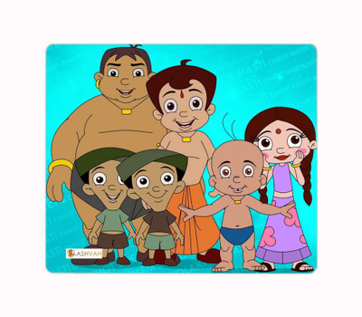 Ashvah Chota Bheem Cartoon Printed Premium Designer Mouse Pad for Computer/Laptop (22.5cm x 19cm) - C3 Non Slip Base Mousepad(Multicolor)