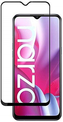 BRENZZ Edge To Edge Tempered Glass for Realme Narzo 50A(Pack of 1)
