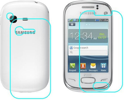 BPD Front and Back Tempered Glass for SAMSUNG REX 70(Pack of 3)