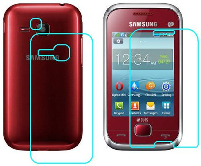 Ecomaholics Front and Back Screen Guard for SAMSUNG REX 60(Pack of 2)