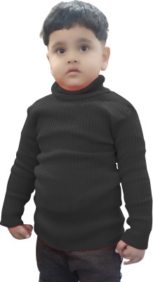 TohuBohu Striped High Neck Casual Baby Boys & Baby Girls Black Sweater