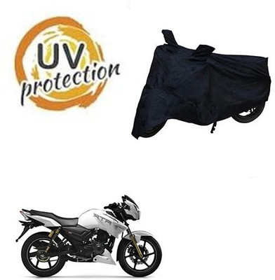 saanvi Waterproof Two Wheeler Cover for TVS(Apache RTR 180, Black)