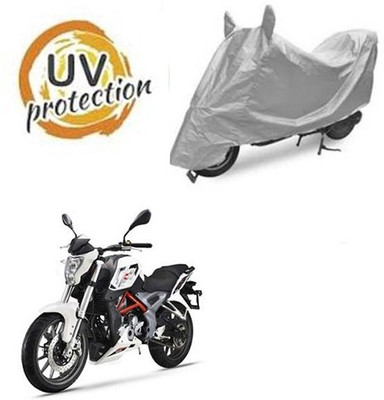 saanvi Two Wheeler Cover for DSK Benelli(TNT 25, Silver)