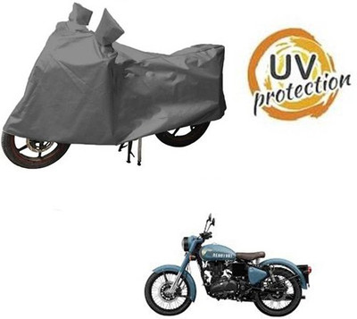 RPSENTTERPR Waterproof Two Wheeler Cover for Royal Enfield(Classic 350, Grey)
