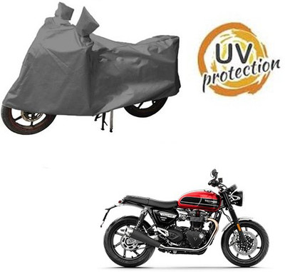 KazamaKraft Waterproof Two Wheeler Cover for Triumph(Twin, Grey)