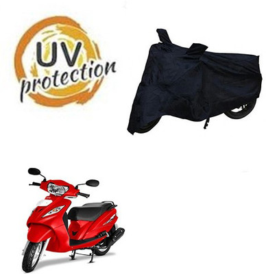 Mdstar Waterproof Two Wheeler Cover for TVS(Wego, Black)