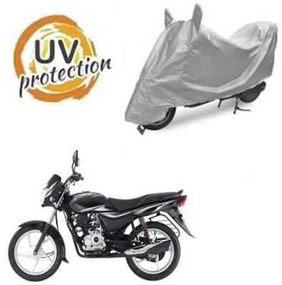 saanvi Waterproof Two Wheeler Cover for Bajaj(Platina 100 DTS-i, Silver)