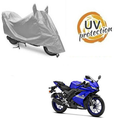 RPSENTTERPR Waterproof Two Wheeler Cover for Yamaha(R15 V3, Silver)