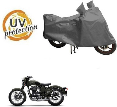 RPSENTTERPR Waterproof Two Wheeler Cover for Royal Enfield(Battle, Grey)