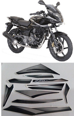 HRBull Sticker & Decal for Bike(Black, Silver)