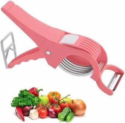 rushabh collections 2 in 1 Plastic Multi-Functional Vegetable Cutter Food Chopper Vegetable & Fruit Chopper(1 unit)