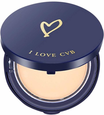 CVB C25-01 Perfect Pressed Powder for Long Lasting Effect, Weightless Stay Compact Powder for Makeup Base, Enhances Skin Tone, Blurs Imperfections Compact(White Ivory 01, 12 g)