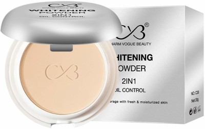 CVB C-30 2 in 1 Oil Control & Whitening Compact Powder for Perfect Coverage & Moisturized Skin Compact(Natural Beige 03, 20 g)