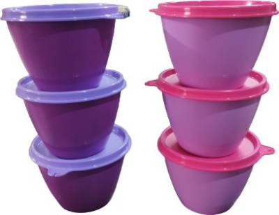 TUPPERWARE Plastic Grocery Container  - 450 ml(Pack of 6, Violet, Pink)