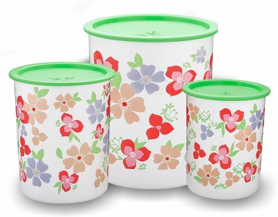 Oliveware Plastic Grocery Container  - 4400 ml(Pack of 3, Green)