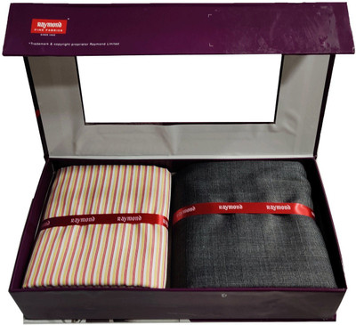 Raymond Polycotton Self Design, Striped Shirt & Trouser Fabric