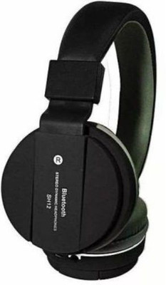 GUGGU ZWO_693K SH12 Earbuds Bluetooth Headphone Bluetooth(Black, On the Ear)