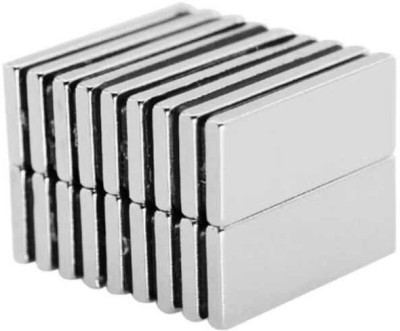 MAGNETICKS Magneticks 30x10x2mm NdFeB Block Shaped Multipurpose Office & Fridge Magnet (Pack Of 20) Multipurpose Office Magnets, Fridge Magnet Pack of 20(Silver)